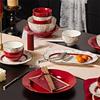 French Rose Engagement Dinnerware Set: Wedding & Housewarming Gift for Newlyweds