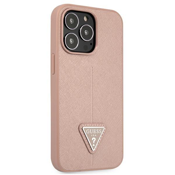Guess Guhcp13Lpsatlp Iphone 13 Pro/ 13 6,1 Różowy/Pink Hardcase Saffianotriangle Logo