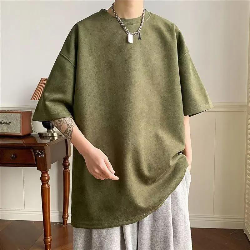 

Весна-лето, тонкий срез однотонной мужской рубашки с лацканами, универсальная клетчатая рубашка, освежающая, из ледяного шелка, с короткими рукавами XS