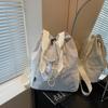 Casual lightweight drawstring multi-purpose backpack new large-capacity sports shoulder slack bucket bag