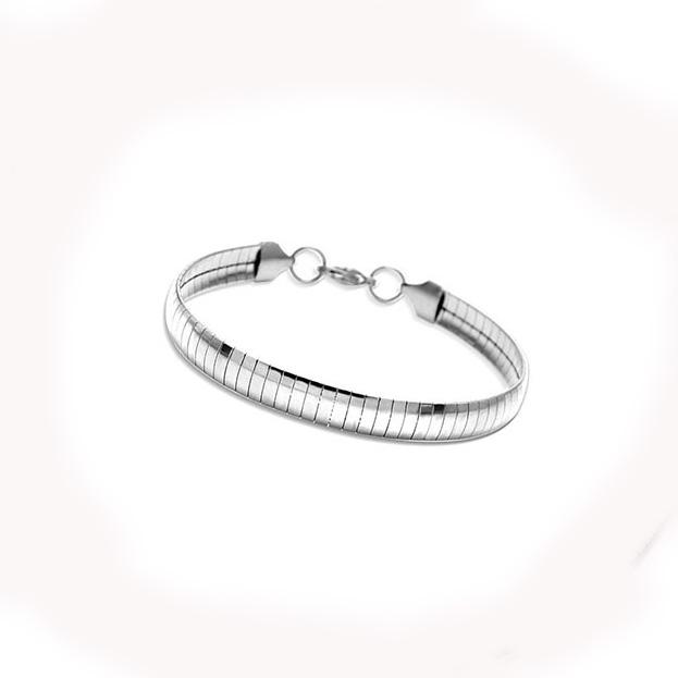 

USENSET 4-8mm Stainless Steel Choker Collar For Women Zircon Torques Snake Chain Necklace Bracelet Set Gifts 4MM