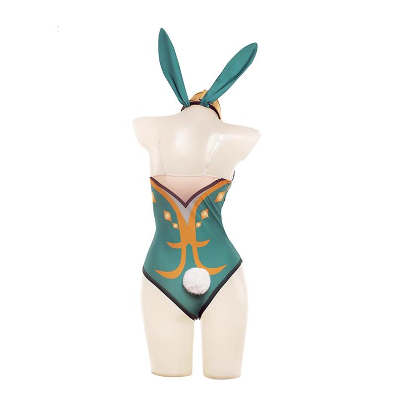 Lisa Bunny Girl Costume  Original Genshin Impact A Sobriquet Under Shade Lisa Bunny Suit Sexy Women Jumpsuit Full Set