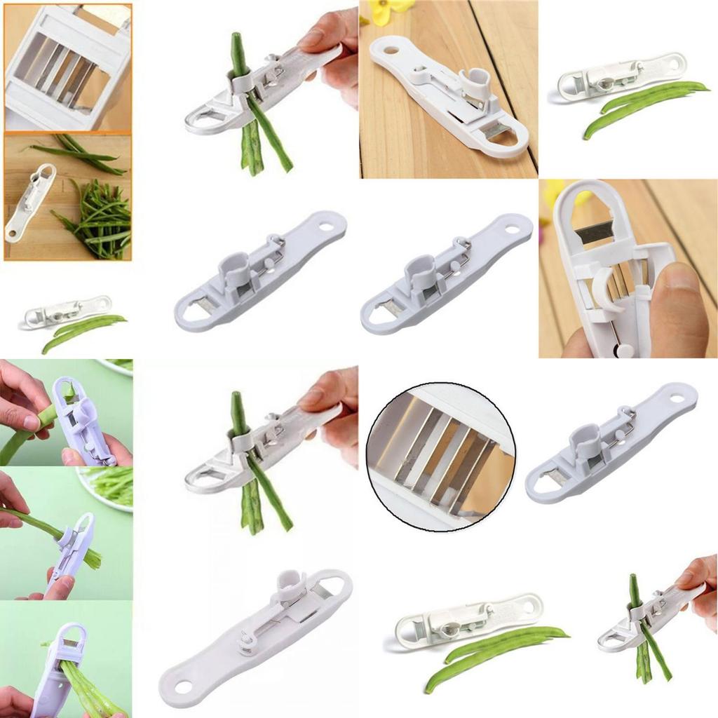 Modern White Kitchen Bean Cutter Multi-functional Bean Strip Slicer Perfect For Home Cooking