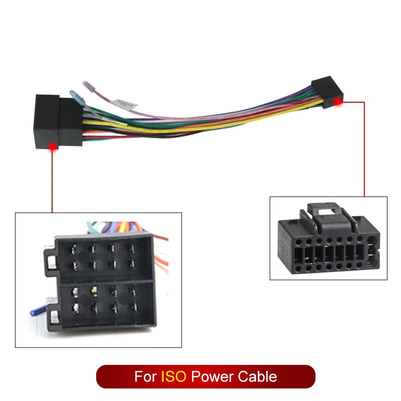 16 Pin ISO / Universal Adapter for VW Ford Honda Car Stereo Multimedia Player Connector Wire Plug Kit Audio Wiring Harness Cable