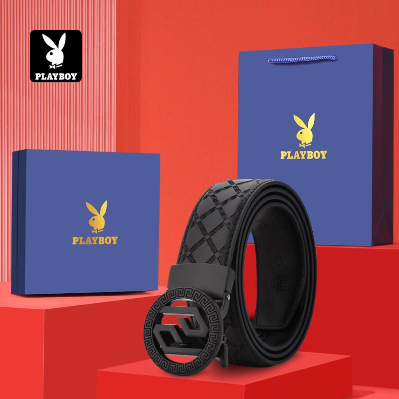 Playboy Men s Cowhide Automatic Buckle Belt 110cm+