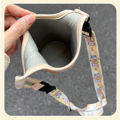 SDCADQ Chiikawa Bottle Holder, Water Bottle Cover, Water Bottle Case, Storage Bag, Can be Carried by Hand or Carried Crossbody, Fits Thermoses and Tra