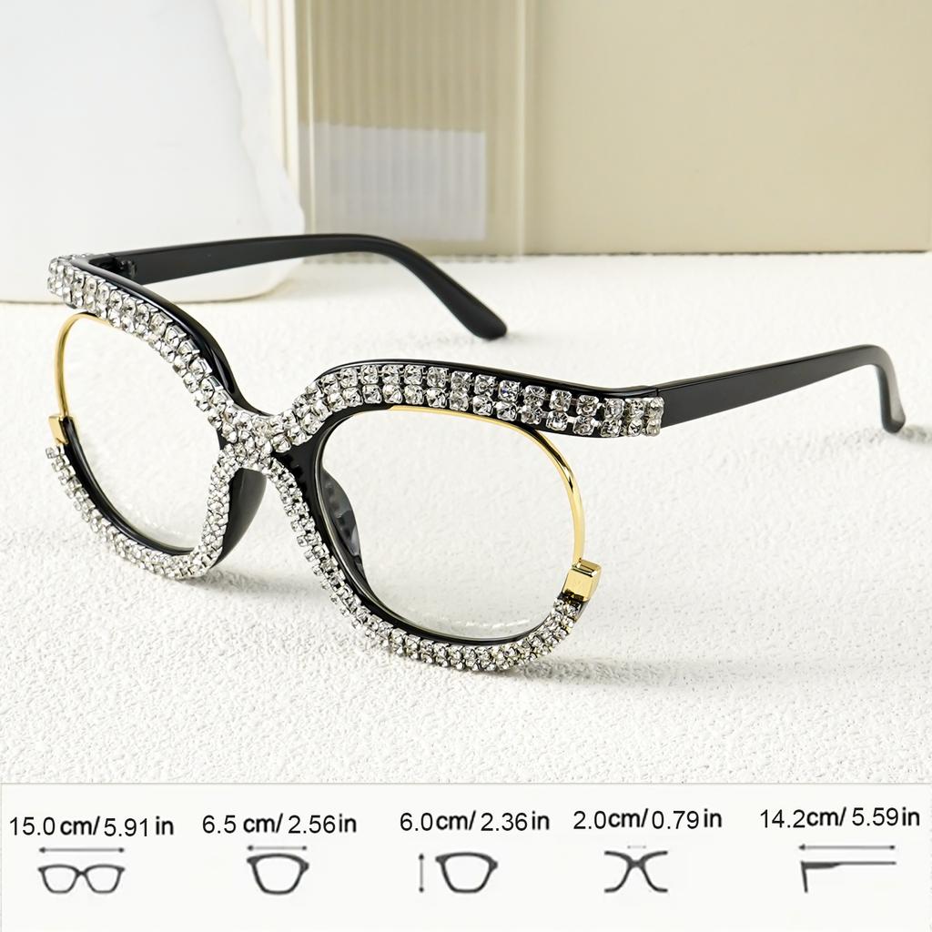 Rhinestone Oversized Reading Glasses Fashion Reading Glasses for Women Men From +1.0 To +4.0