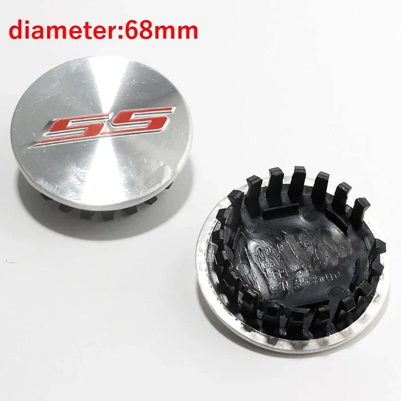 4PCS 68mm Car Wheel Center Covers Emblem for CAMARO SS Logo Corvette ABS Auto Styling Tires Hub Caps Decoration