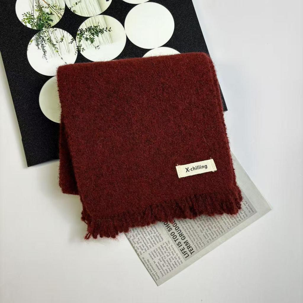 Wełniany Szalik Dzianinowy w Koreańskim Stylu z Frędzlami dla Kobiet – Wszechstronny, Ciepły i Stylowy