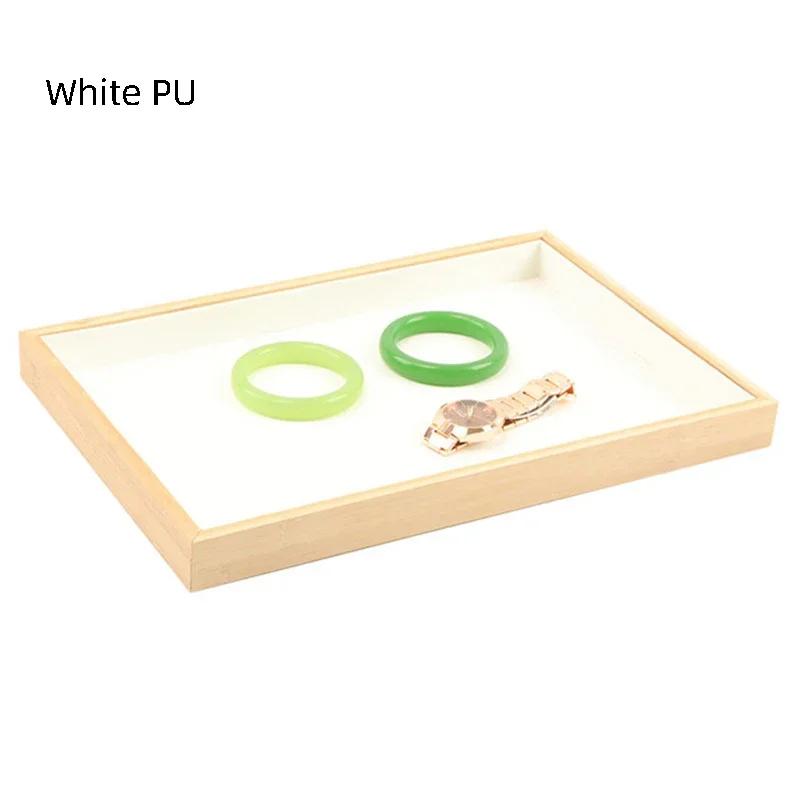 

Jewelry Tray Bamboo Storage Ring Earring Necklace Bracelet Pendant Jewelry Display Organizer Tray For Drawer 35*24cm