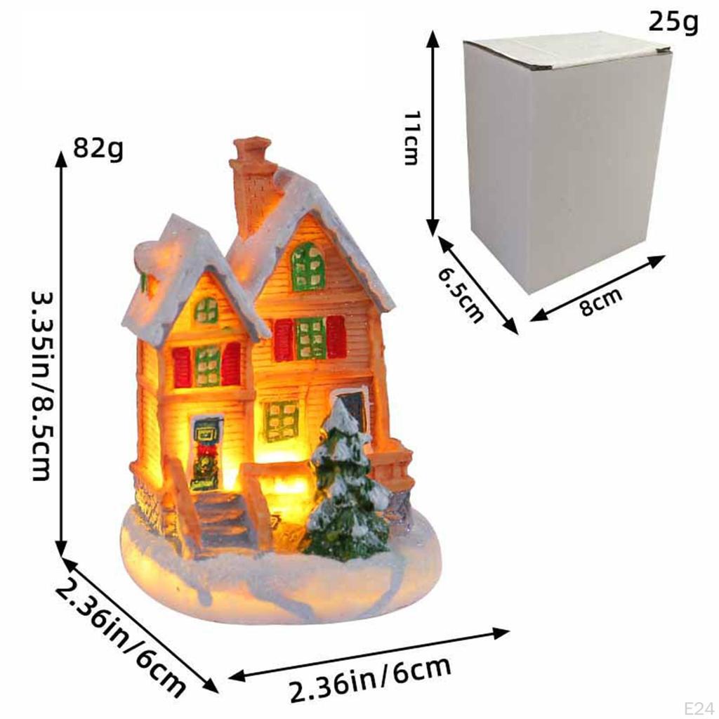 Świąteczny śnieżny wiejski dom świecący ozdoba na imprezę DIY Rok sypialni