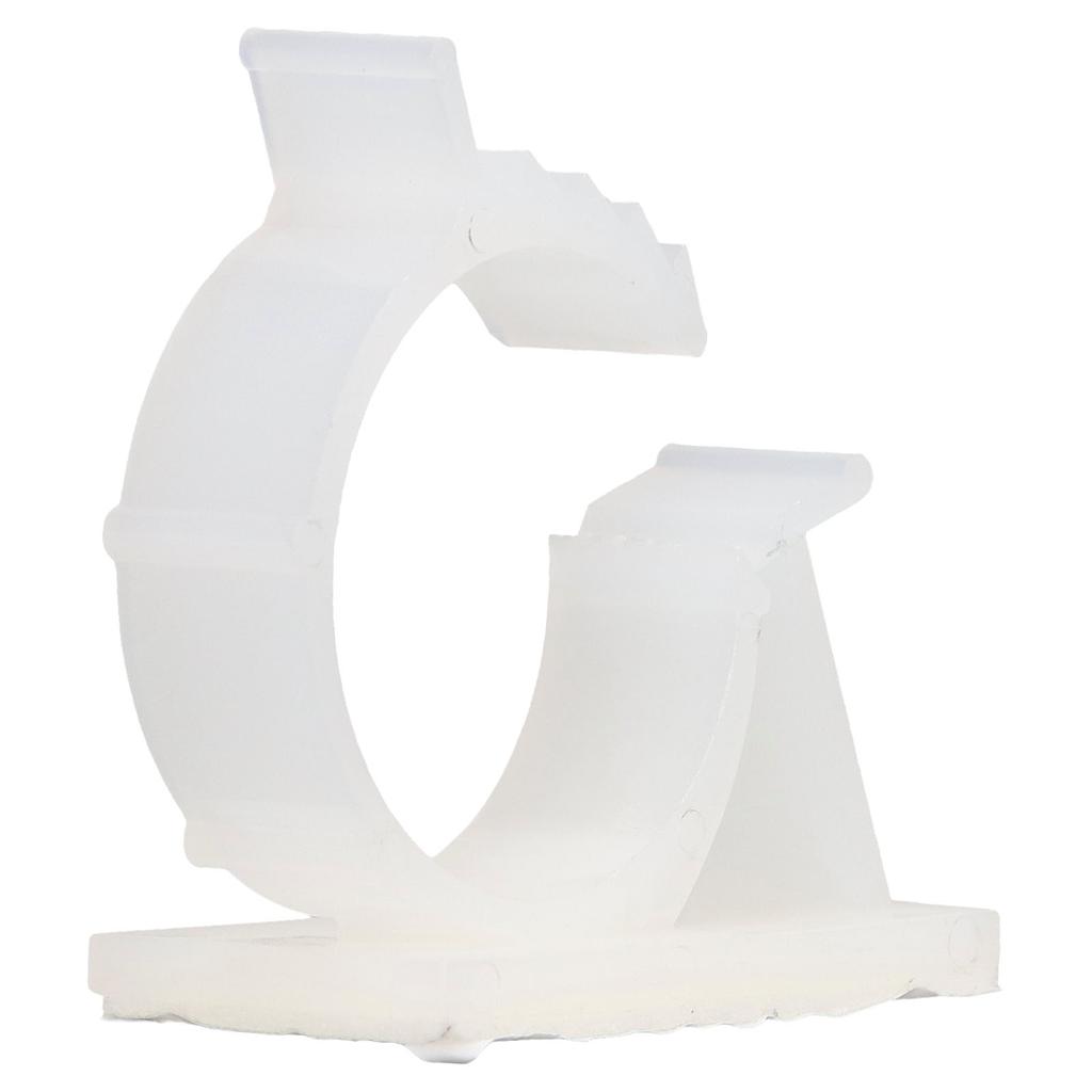 100Pcs White Adhesive Cable Management Clip Nylon PA66 Cable Strap Ties Wire Clamp Set