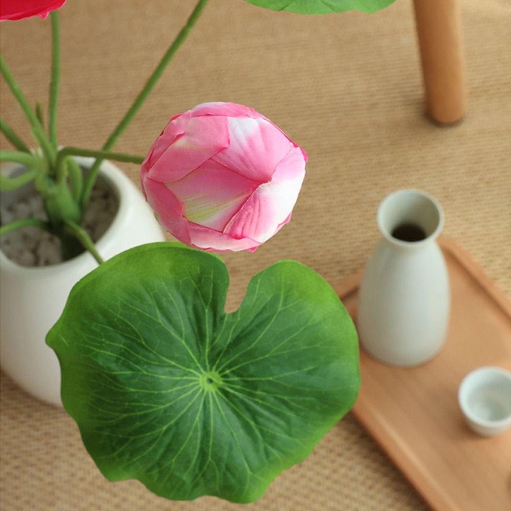 Realistic Simulation Candock Plastic Silk Lotus Flower Artificial Lotus Flower  Pond Fish Tank