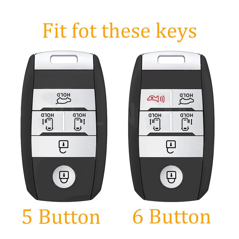 5 6 Button Remote Holder For Kia Sedona Grand Carnival Sorento Shell Fob Control Tpu Car Key Cover Key Case Protection Skin