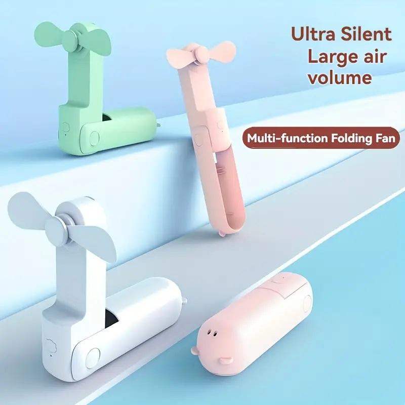 Xiaomi Portable Fan, Mini Fan, USB Rechargeable 3 Adjustable Speed, Foldable Handheld Personal Eyelash Fan for Girls Women,