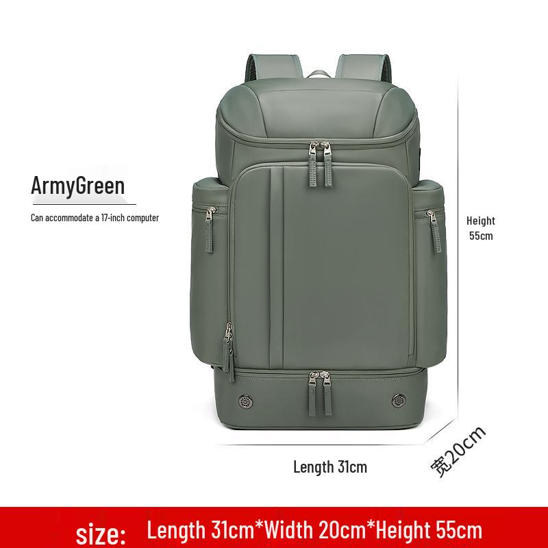 Men’s Large Capacity Sports Travel Backpack: Lightweight, Wet/Dry Separation, Business Trip & School Computer Bag