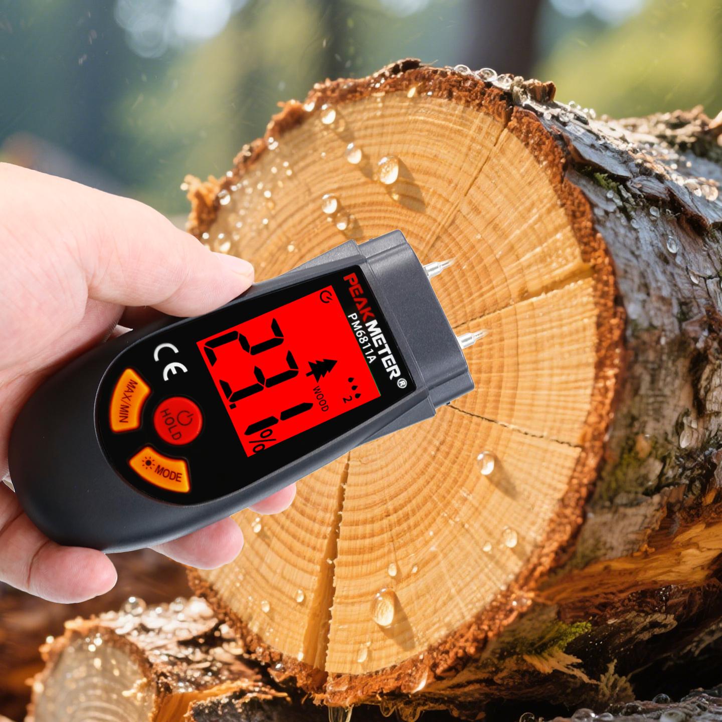 

PM6811A Wood Moisture Meter, Cardboard and Floor Moisture Content Measurement Device, Humidity Tester. PM6811A