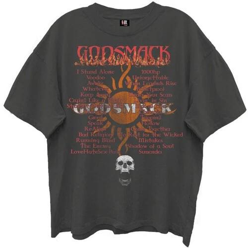 Godsmack - Godsmack - Greatest Hits Play List - Giant Vintage T-Shirt - XL Black XL