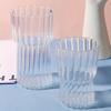 1pc-Glass Cup Heat-resistant Drum Water Dispenser Transparent Tea Juice Milk Coffee Cup Household Water Cup