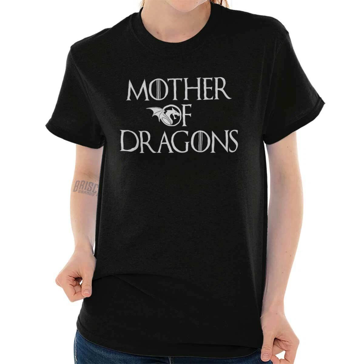 Cool Mother of Dragons Fantasy Game TV Show Womens Graphic Crewneck T Shirt Tee XXL
