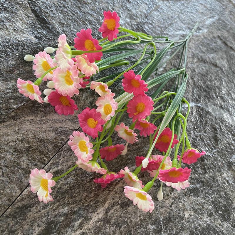 Daisy Small Silk Flower Bouquet For Wedding Decor And Home Projects Styling