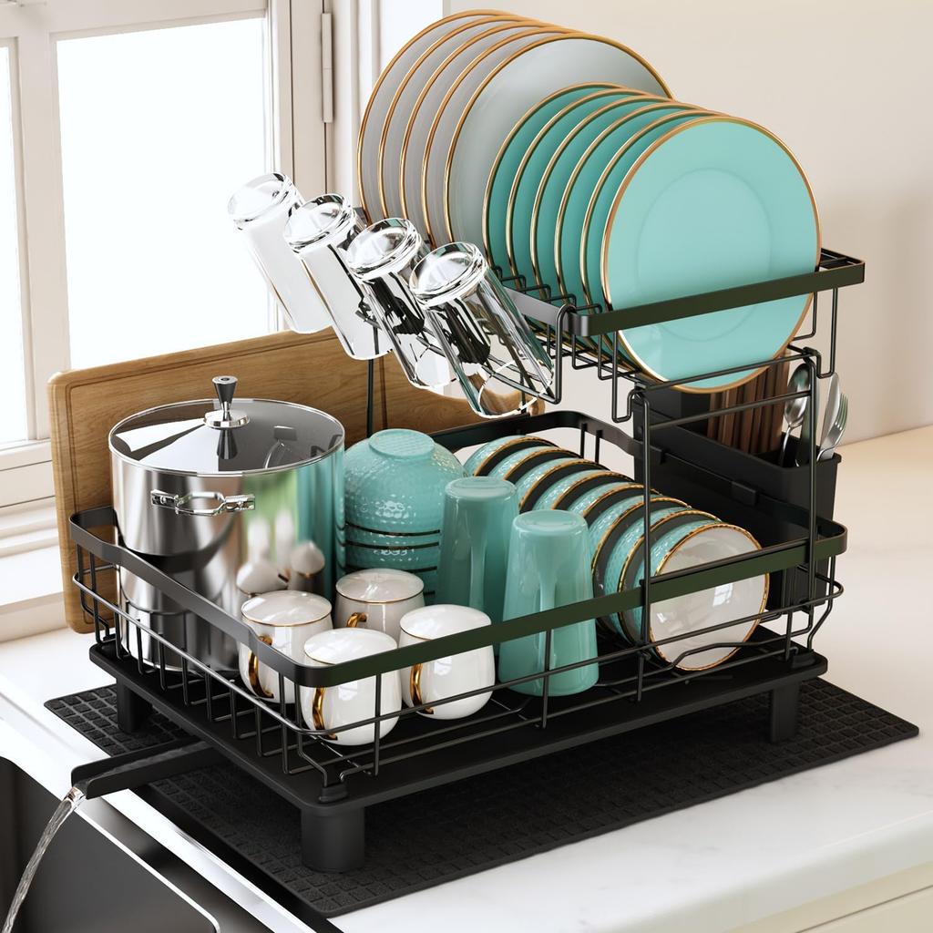 MAJALiS Dish 2 Dish Drying Over the Sink Dish Dish Knife Chopstick Automatic Easy To 2 Length X Width X Height 33CM Drainer, Tier, Rack, Drainer,