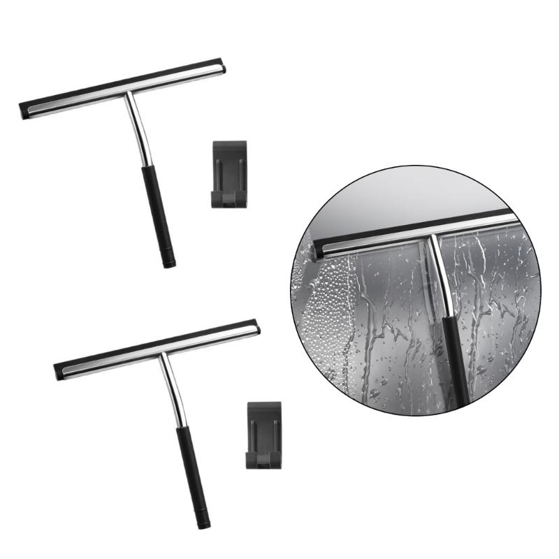 Silicones Squeegee Shower Window Cleaner With Ergonomic Handle For Bathroom Mirror Glass Tile Efficient Scrubbing Tool