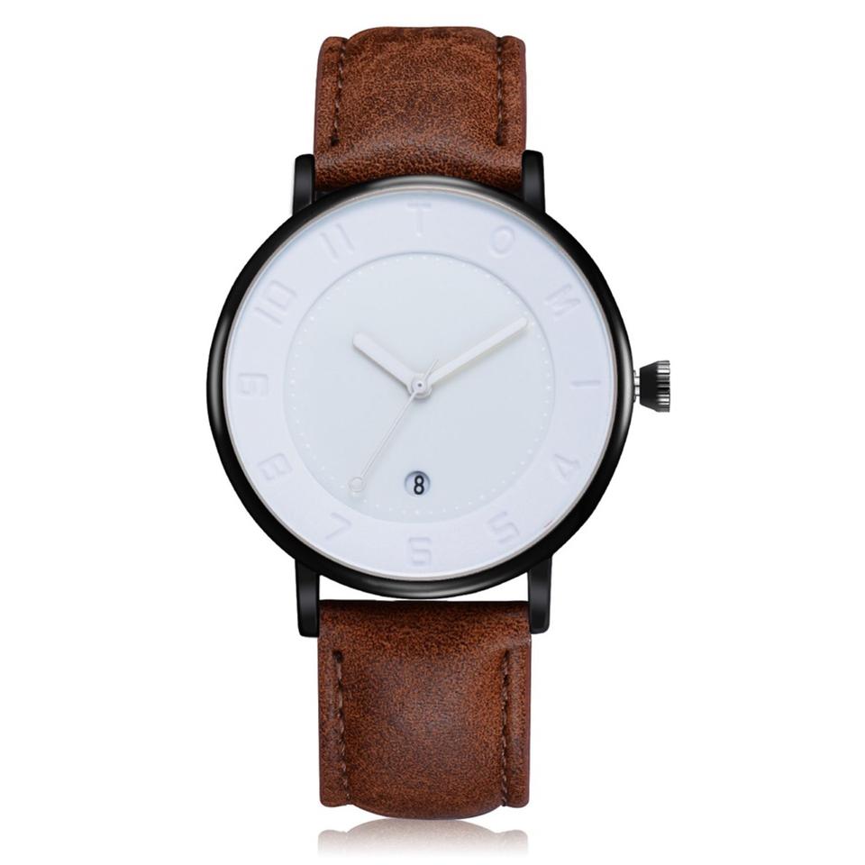 TOMI T085 Minimalist Quartz Watch Unisex Leather Strap Simple Design Fashion Business Wristwatch  ODM Custom Logo Watch