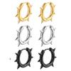 Punk Spike Rivet Hoop Earrings For Women Men Ear Studs Stainless Steel Gothic Hip Hop European And American Earring Jewelry Gift