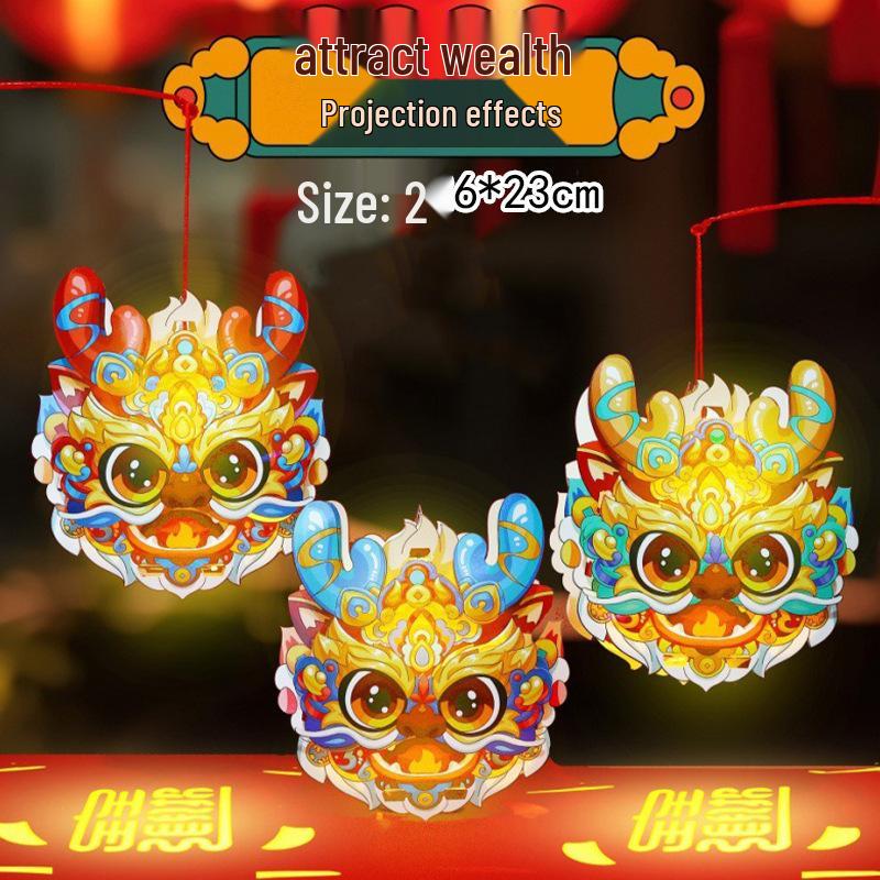 Year of the Horse DIY Handheld Dragon Lantern - Spring Festival Children's Handmade Toy