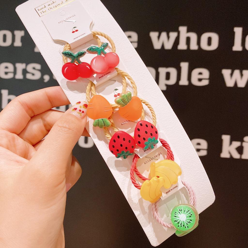 Cartoon Animal Flowers Princess Scrunchie Children Girls Kids Elastic Hair Rubber Bands Accessories Tie Hair Ring Rope Headdress