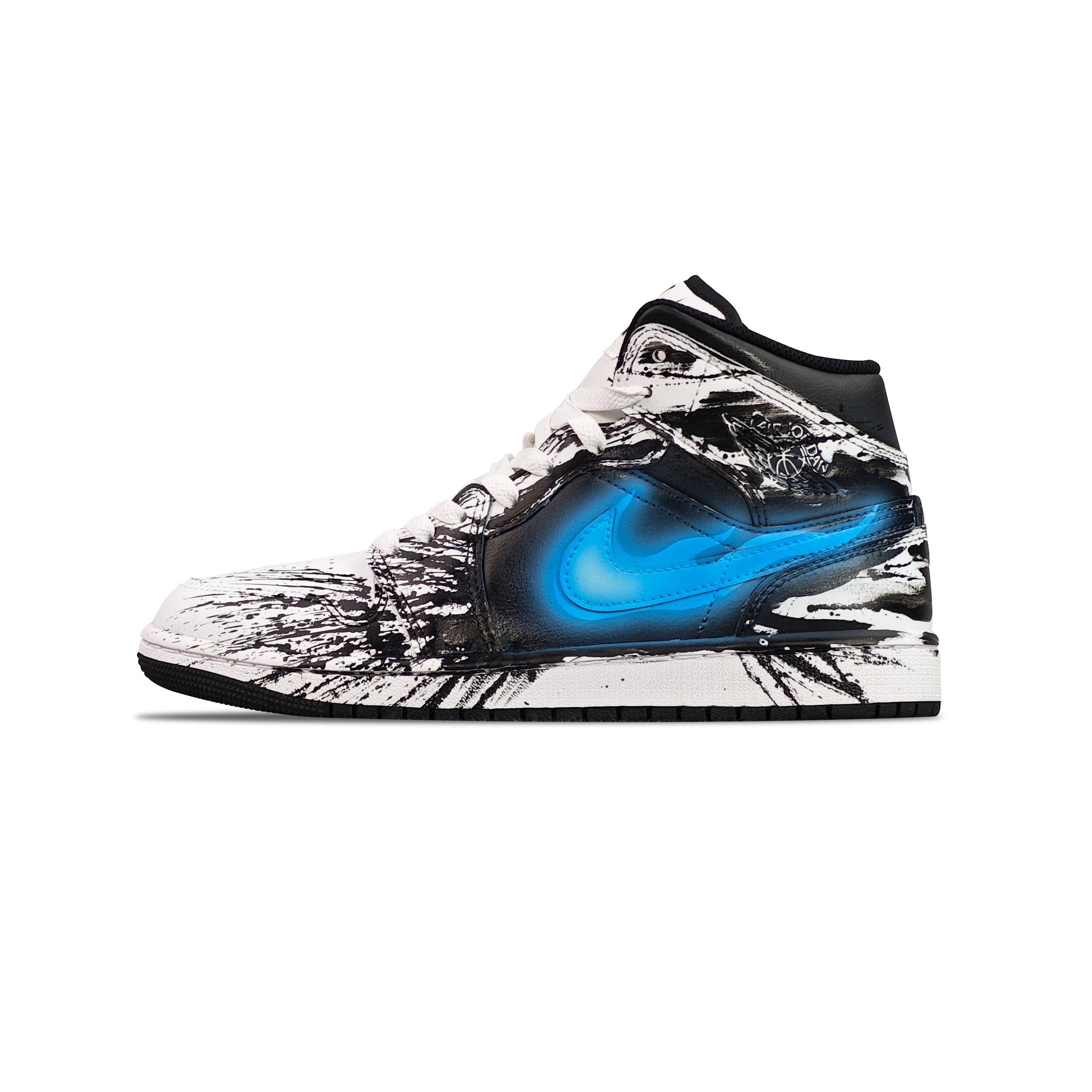

Jordan Air Jordan 1 Slip Resistant High top Vintage Basketball Shoes Men s Blue White DQ8426-132(TeamEight-) 44.5