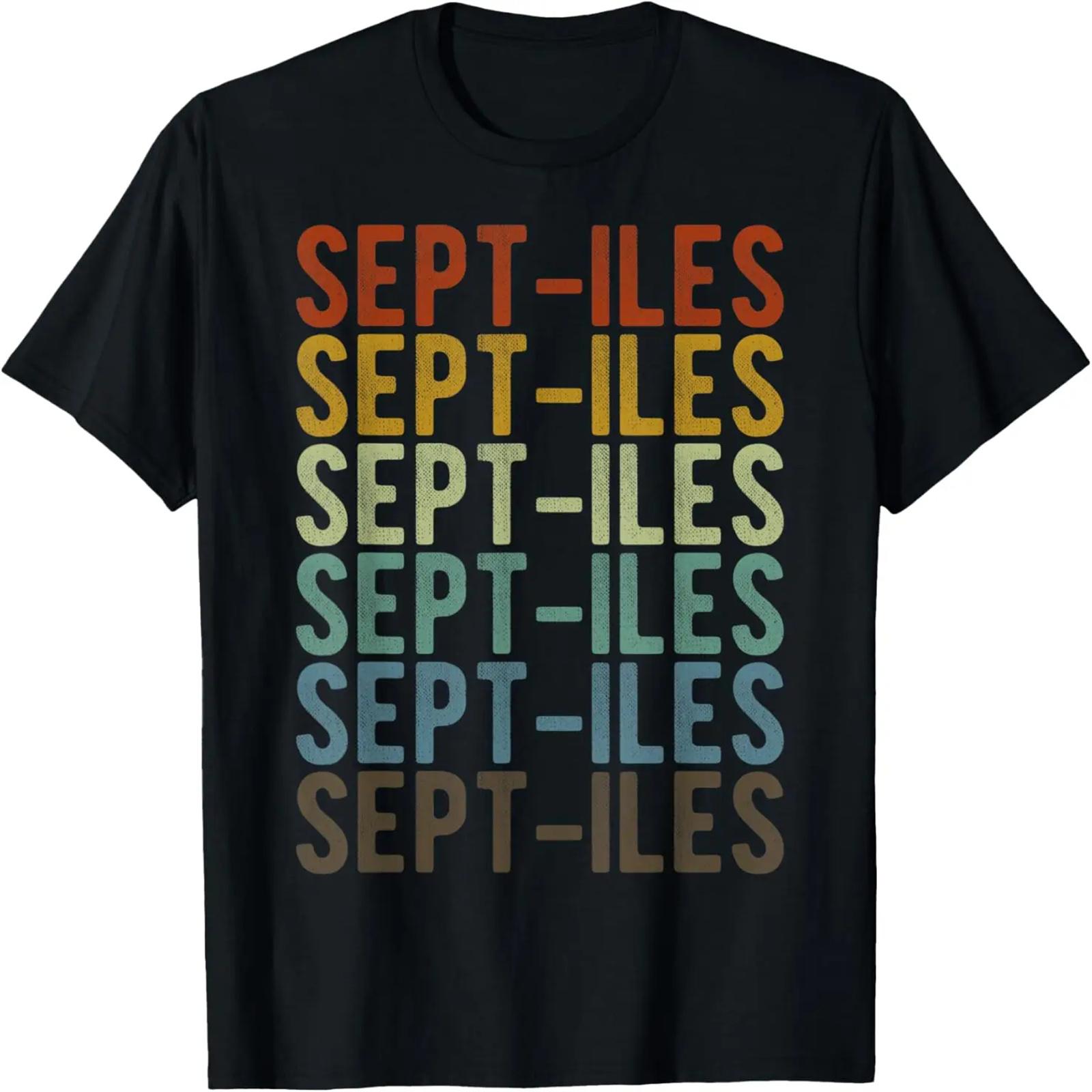 Sept-Iles City Canada Retro T-Shirt S чёрный