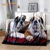 Cartoon French Pit Bull Dog Pet Soft Plush Blanket,Flannel Blanket Throw Blanket for Living Room Bedroom Bed Sofa Picnic Cover