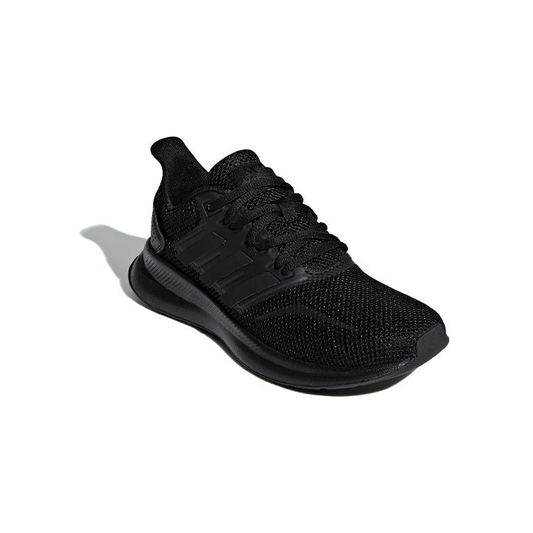 Adidas Neo Runfalcon 1.0 K Slip Resistant Low top Kids' Running Shoes Pure Black Kids' F36549