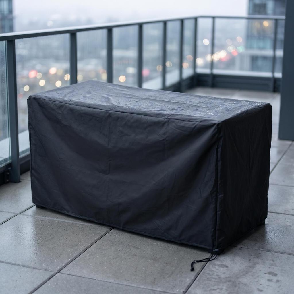 Rectangular Outdoor Storage Box Slipcover Tailored Deck Cover with