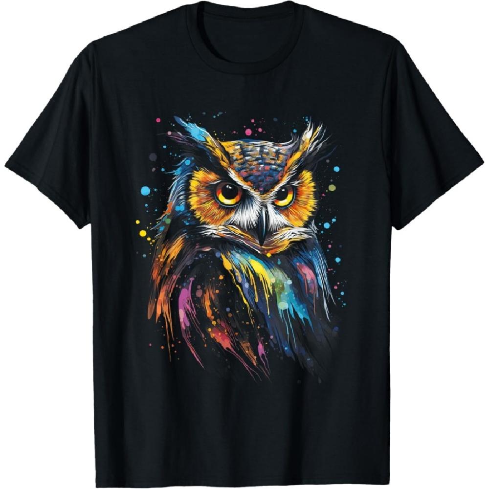 

Artwork Fantasy Women s Owl Bird T-Shirt, Black, Small XXXXXL чёрный
