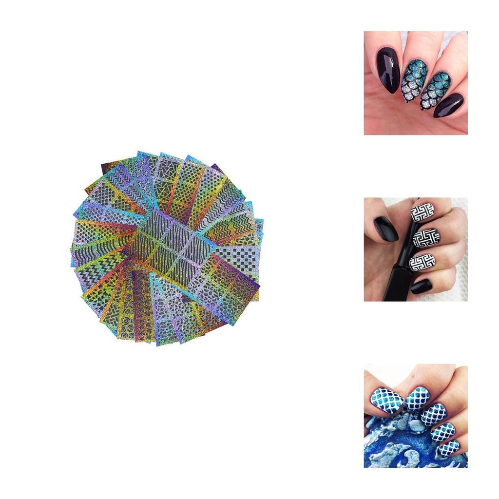24 ark av premiumkvalitet för manikyrstenciler för nagelkonst för felfri design