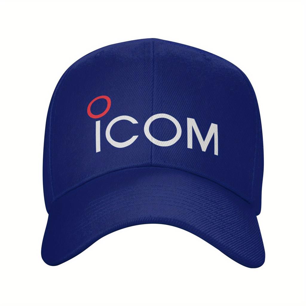 Pc ICOM Ham Radio Logo Polyester Baseball Cap Casual Style Lightweight NonStretch Fabric Panel Unisex Adult Hat