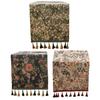 Yousheng Christmas Green Jacquard Table Runner with Tassel Decorative Festive Table Flag Dining Table Decoration for Home Restaurant Bar Kitchen