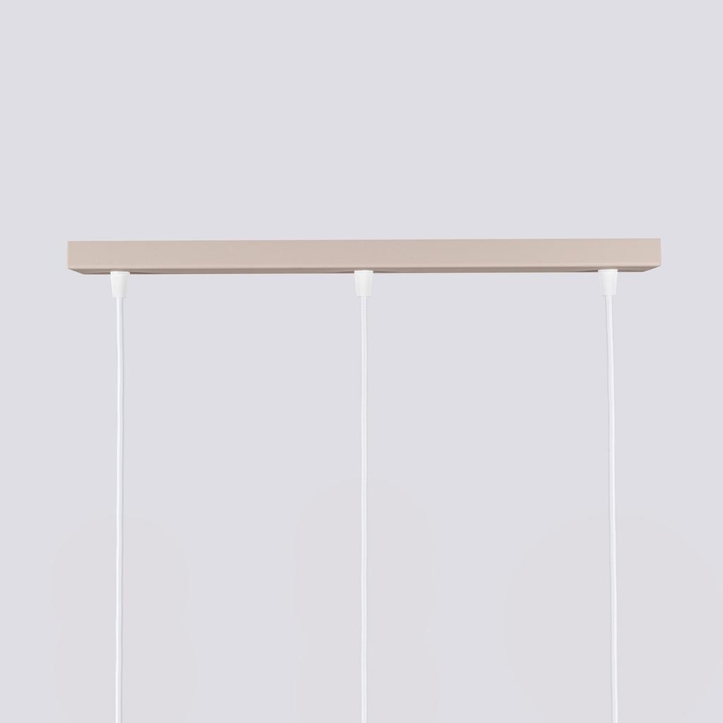 Carbon 3L taupe pendant lamp