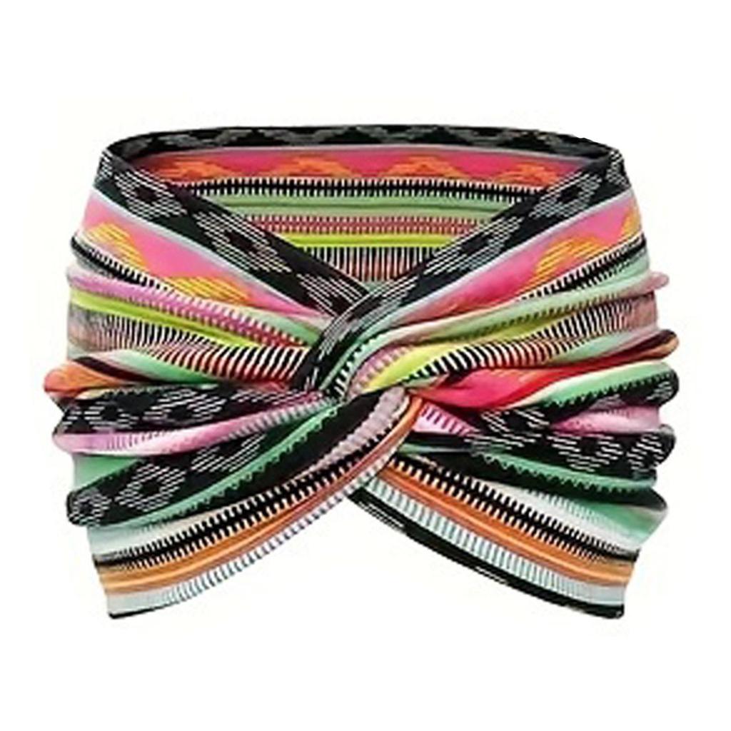 Ultra-Wide Women's Elastic Knotted Yoga Headband