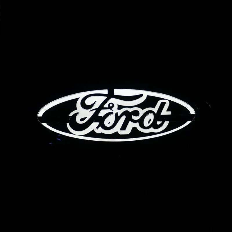 14.5*5.6cm Car LED Light Emblem for Mustang Fusion Transit Focus Mk3 Mondeo Fiesta Mk6 Ranger Kuga Explorer Modification