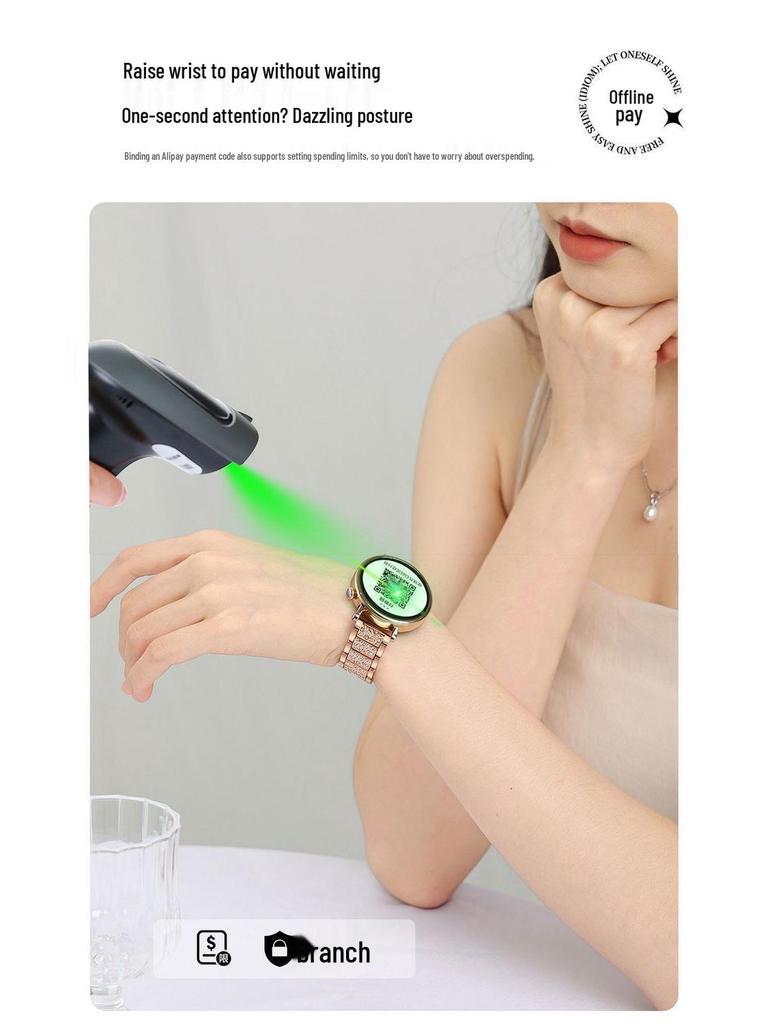 2025 Women's Sporty Luxury Smartwatch: Heart Rate, Multifunctional, Mobile Compatible, Light Bracelet.