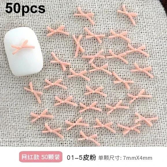 French Ribbons Colorful Resin Cute Bowknot Charm Leopard Print Bow Tie Nail Art Decorations Manicure Tools Accessories Wholesale