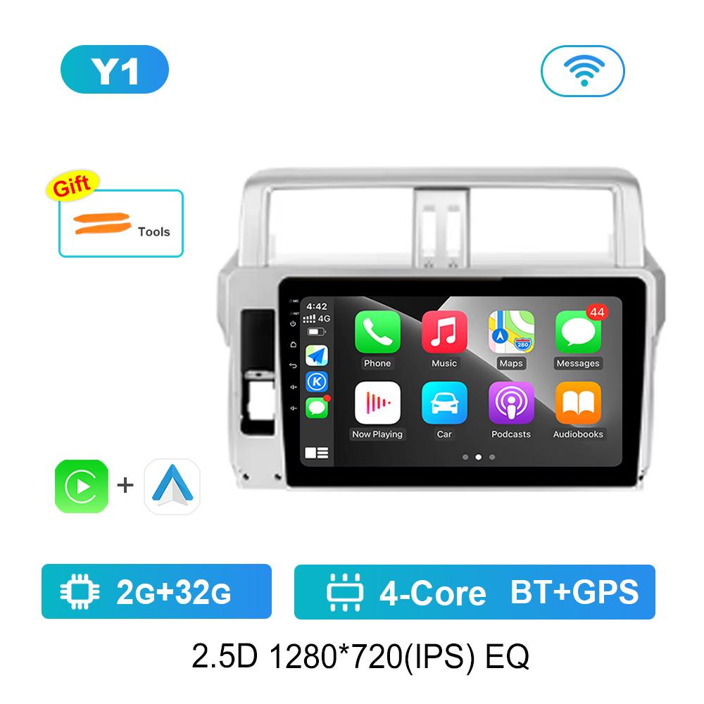 

10,1 дюйма для Toyota Prado 150 2013 - 2017 Автомобильный видео мультимедийный плеер Carplay GPS Навигация WiFi Система Android 4G BT Сенсорный экран