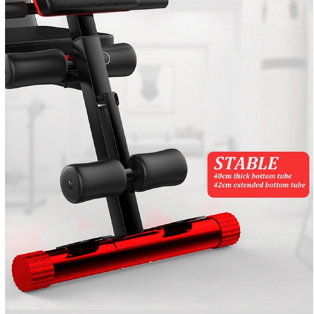Household Indoor Fitness Equipment Workout Gym Exercise Training Tool Dumbbell Bench Sit Up Stool Fitness Black+Red