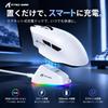 ATTACK SHARK MAMBASNAKE V6 White Wireless Ergonomic Gaming Mouse, 65g, RGB Magnetic Charging Dock, Thumb Rest