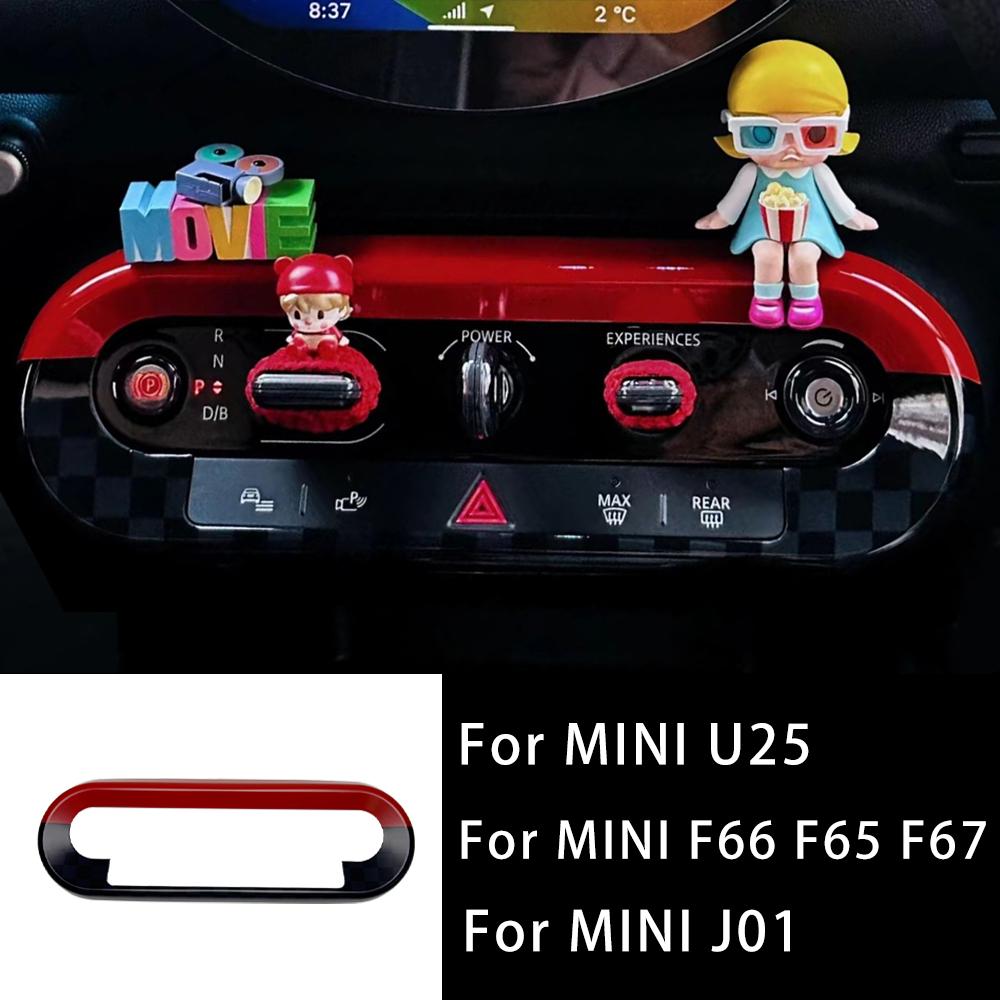 For Mini Countryman U25 Cooper E SE J01 EV J05 Aceman F65 F66 F67 Car Central Control Button Frame Cover Stickers Accessories