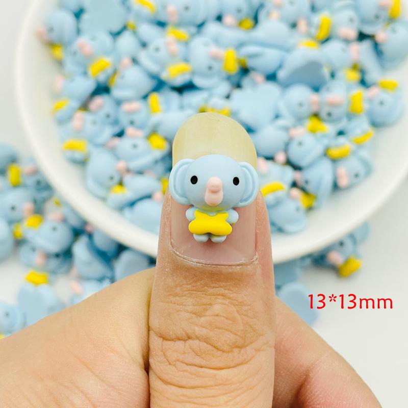 20 Pcs New Cute Mini Kawaii Cute Elephant Flat Back Resin Cabochons Scrapbook Diy Party Wedding Hairpin Accessories Craft A127